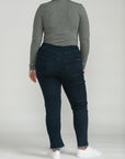 Bluberry denim Elastic Waistband Capri Palmer