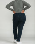 Bluberry denim Elastic Waistband Capri Palmer