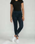 Bluberry denim Elastic Waistband Capri Palmer