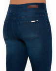 Bluberry Denim Pull-On Straight Leg Rinse Wash