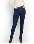 Bluberry Denim Zipper-Fly Slim Leg Dark Navy Rinse Wash