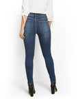 Bluberry Denim Zipper-Fly Slim Leg Dark Navy Rinse Wash With Pp Spray