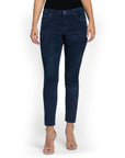 Bluberry denim Zipper-Fly Ankle Length Dark Navy Rinse Wash