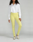 Bluberry Denim Elastic Waistband Ankle length Yellow Iris Fia