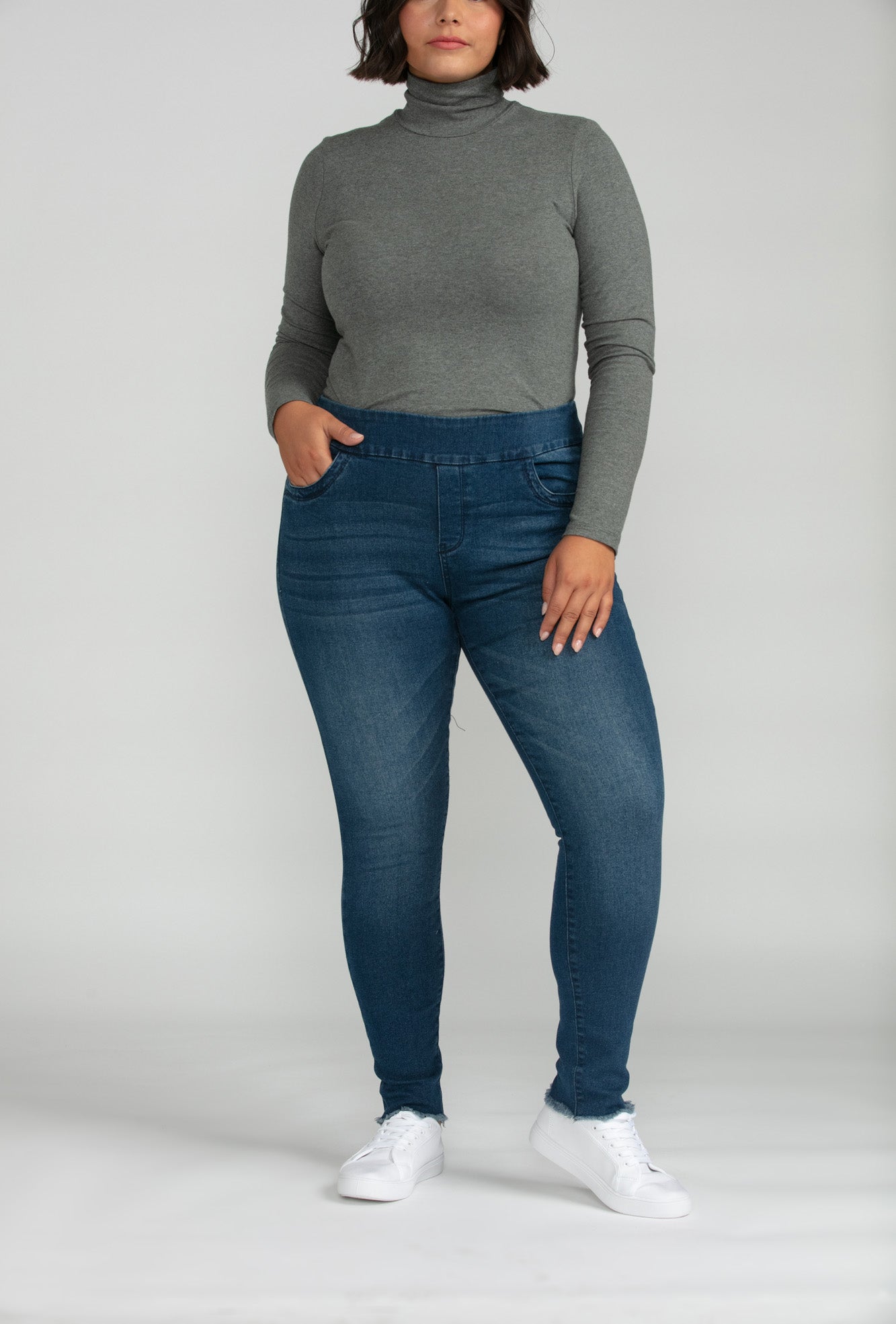 Bluberry Denim Pull-On Ankle Length Chole