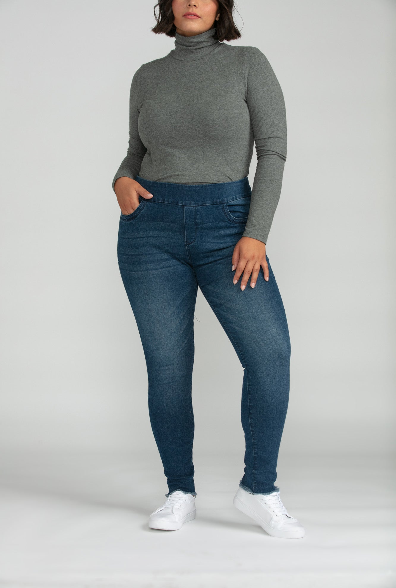 Bluberry Denim Pull-On Ankle Length Chole