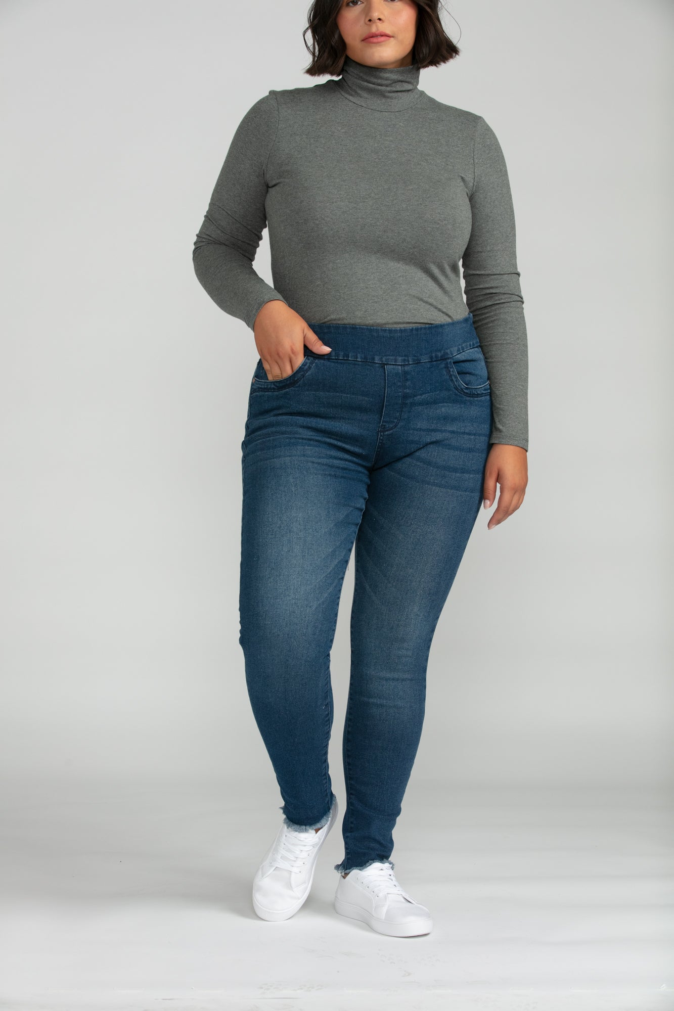 Bluberry Denim Pull-On Ankle Length Chole