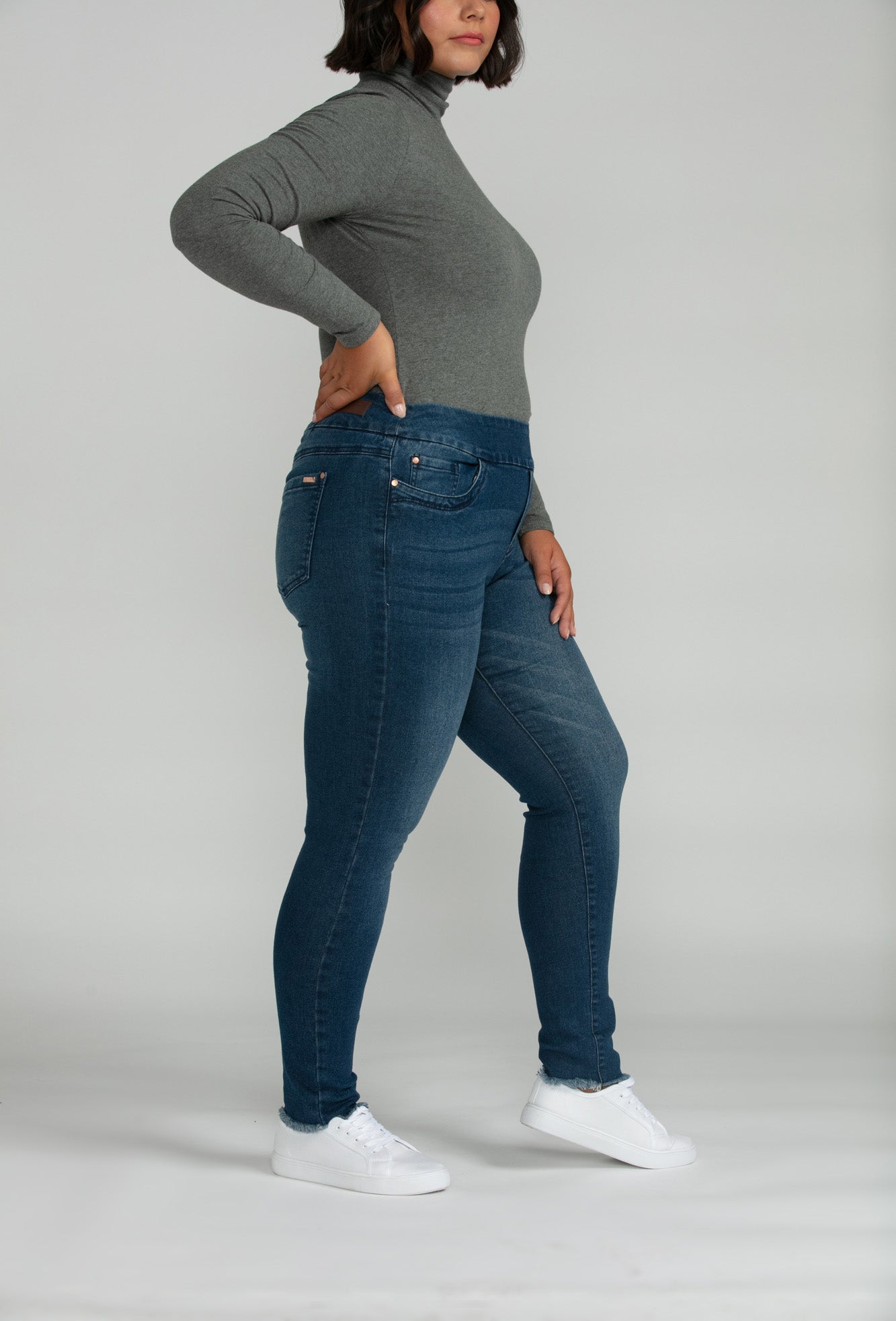 Bluberry Denim Pull-On Ankle Length Chole