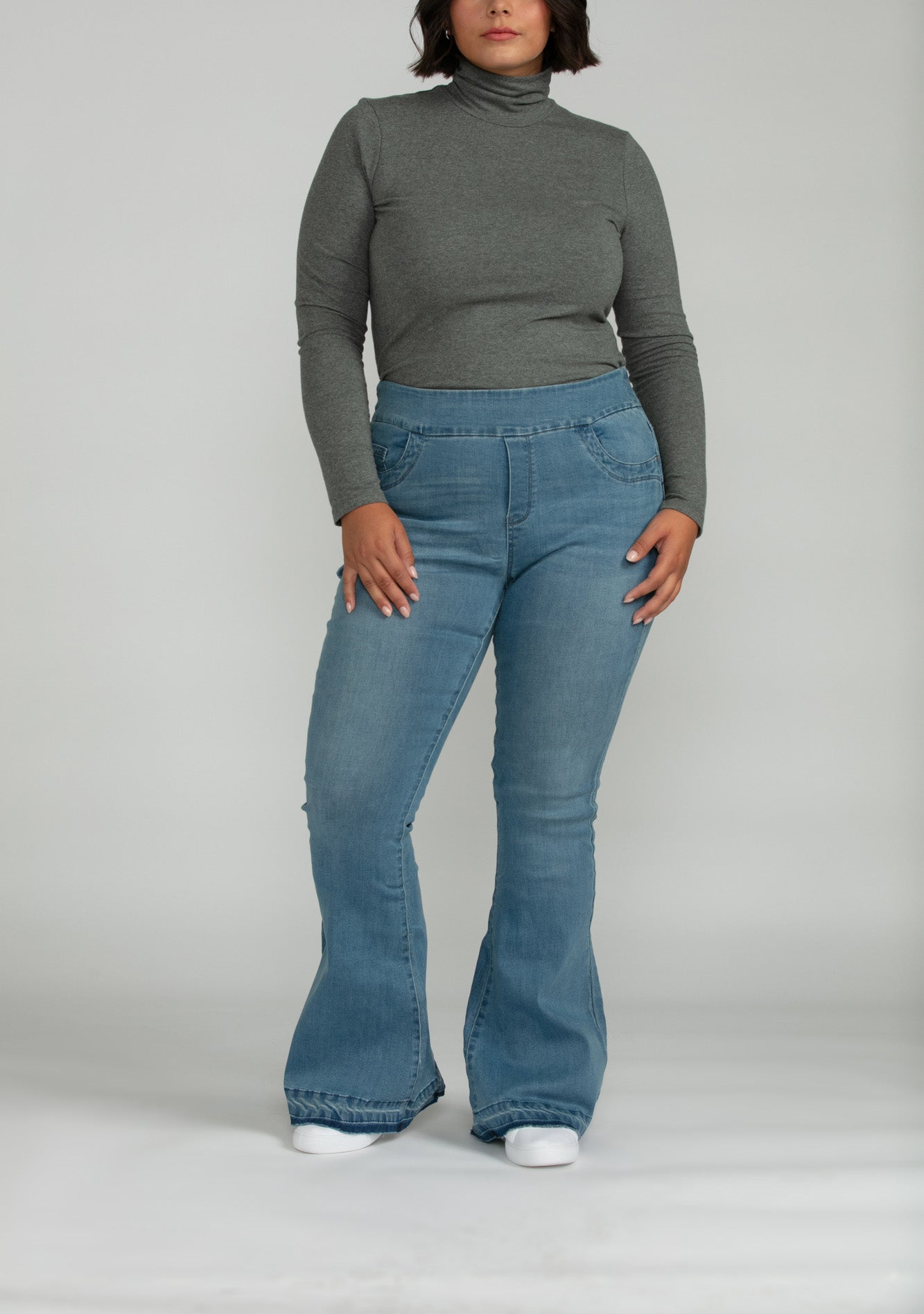 Bluberry Denim Pull-On Flare Leg Rara