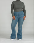 Bluberry Denim Pull-On Flare Leg Rara