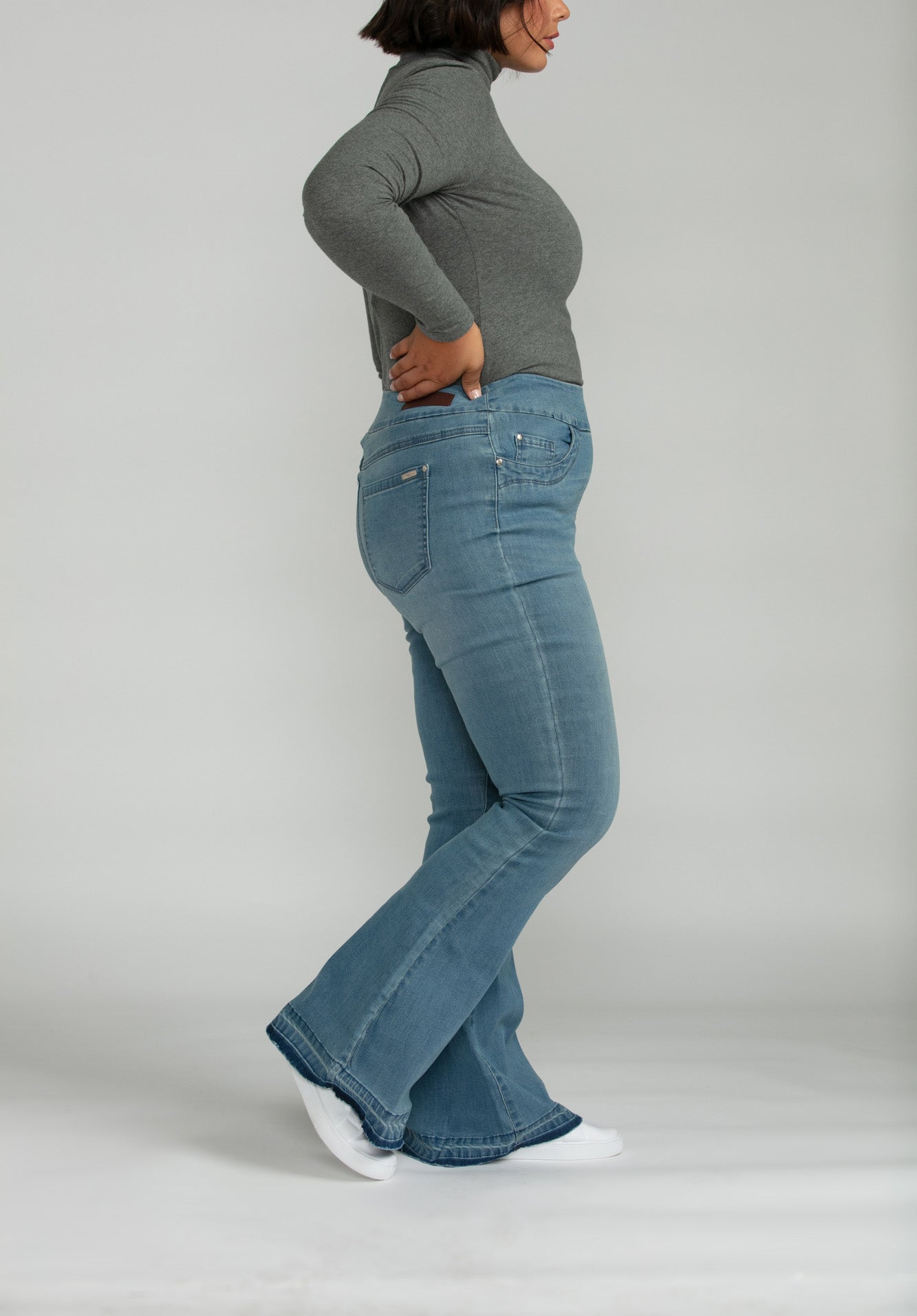 Bluberry Denim Pull-On Flare Leg Rara