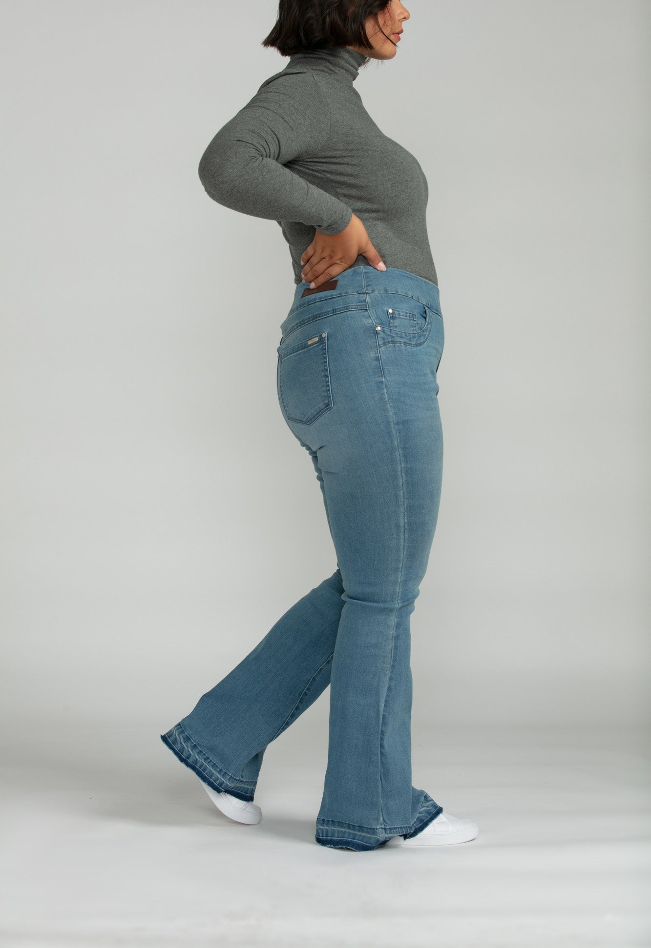 Bluberry Denim Pull-On Flare Leg Rara