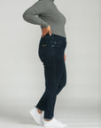 Bluberry denim Elastic Waistband Capri Palmer