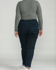 Bluberry denim Elastic Waistband Capri Palmer