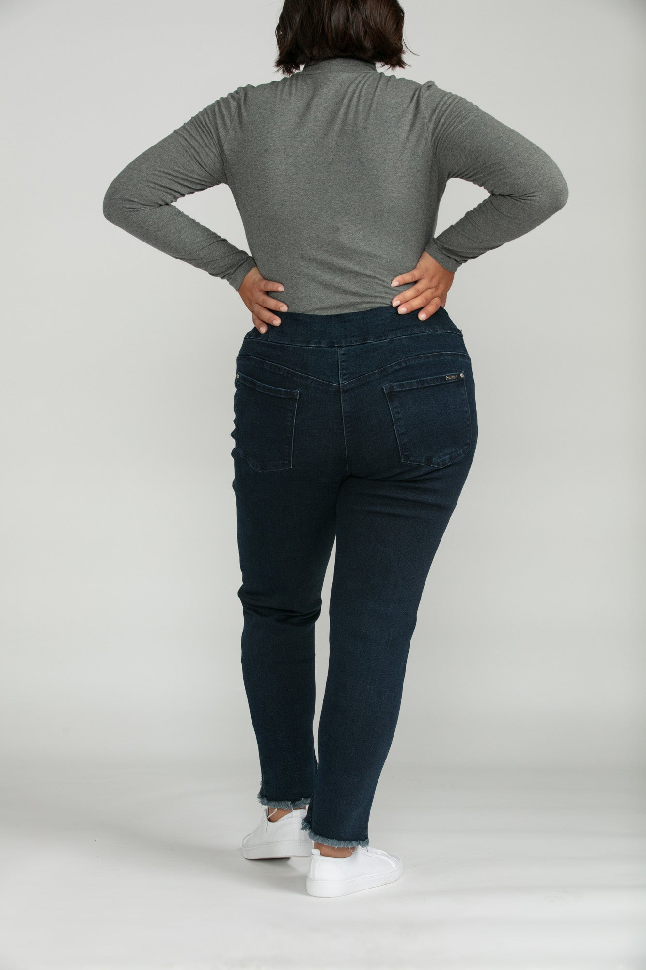 Bluberry denim Elastic Waistband Capri Palmer