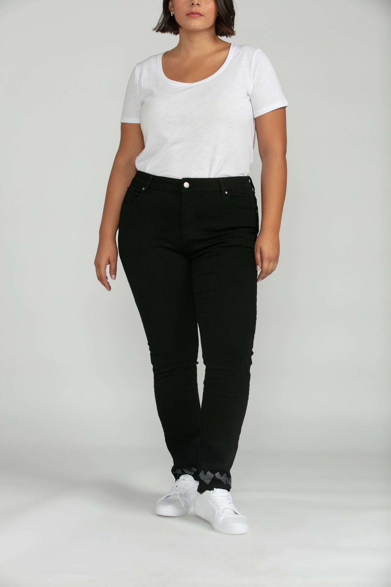 Bluberry denim Zipper-Fly Ankle Length Elaina