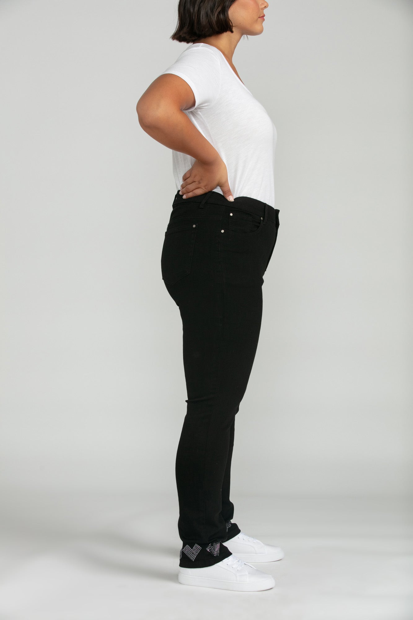 Bluberry denim Zipper-Fly Ankle Length Elaina