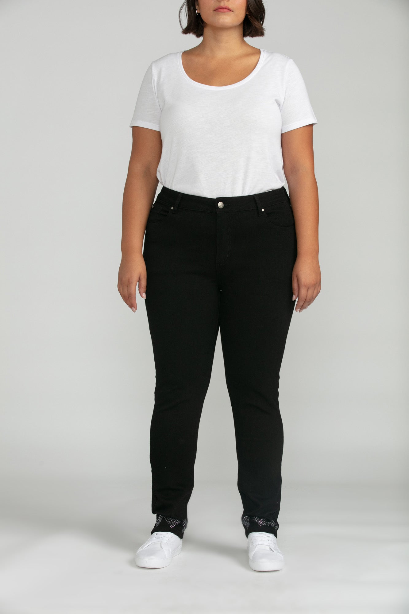 Bluberry denim Zipper-Fly Ankle Length Elaina