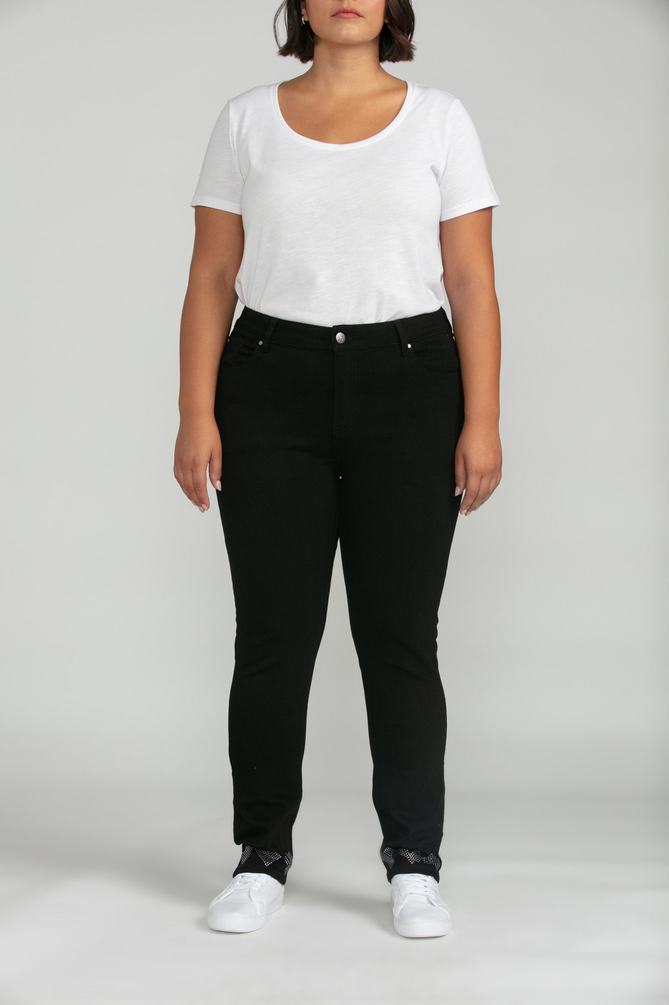 Bluberry denim Zipper-Fly Ankle Length Elaina