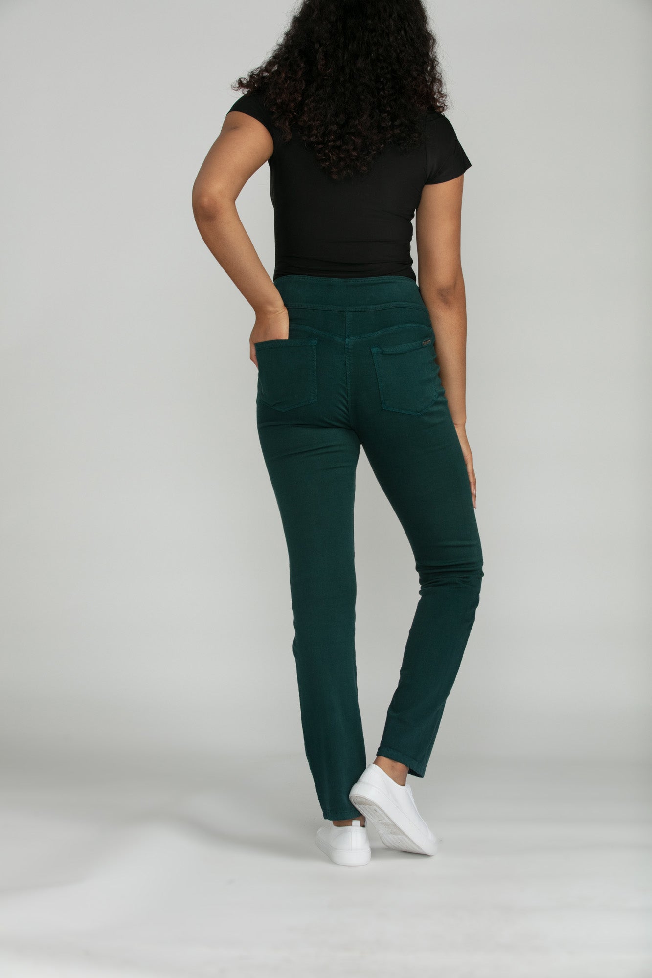 Bluberry denim Elastic Waistband Straight Leg Remy