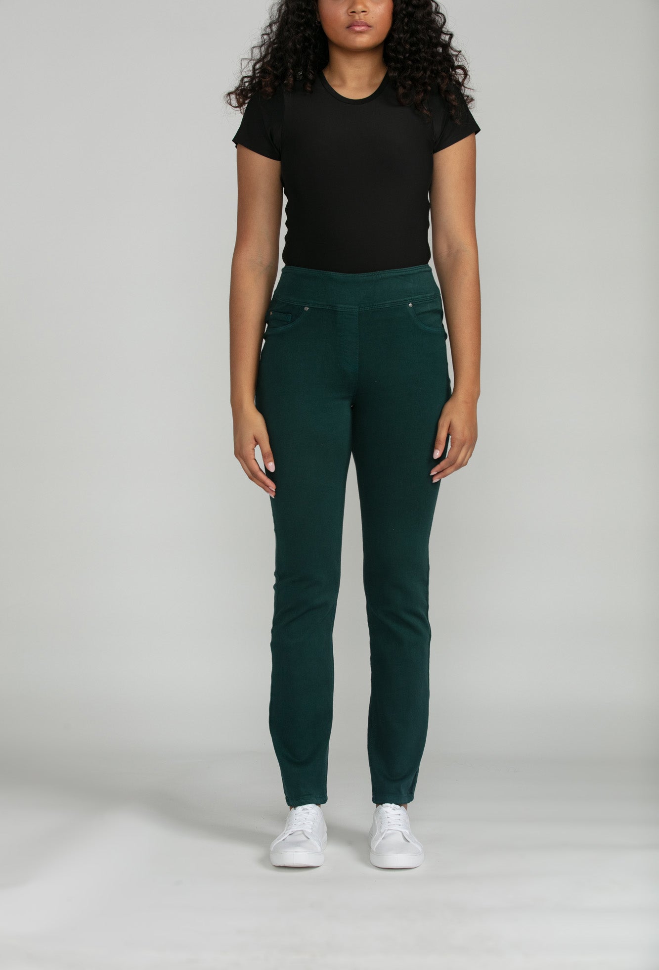 Bluberry denim Elastic Waistband Straight Leg Remy