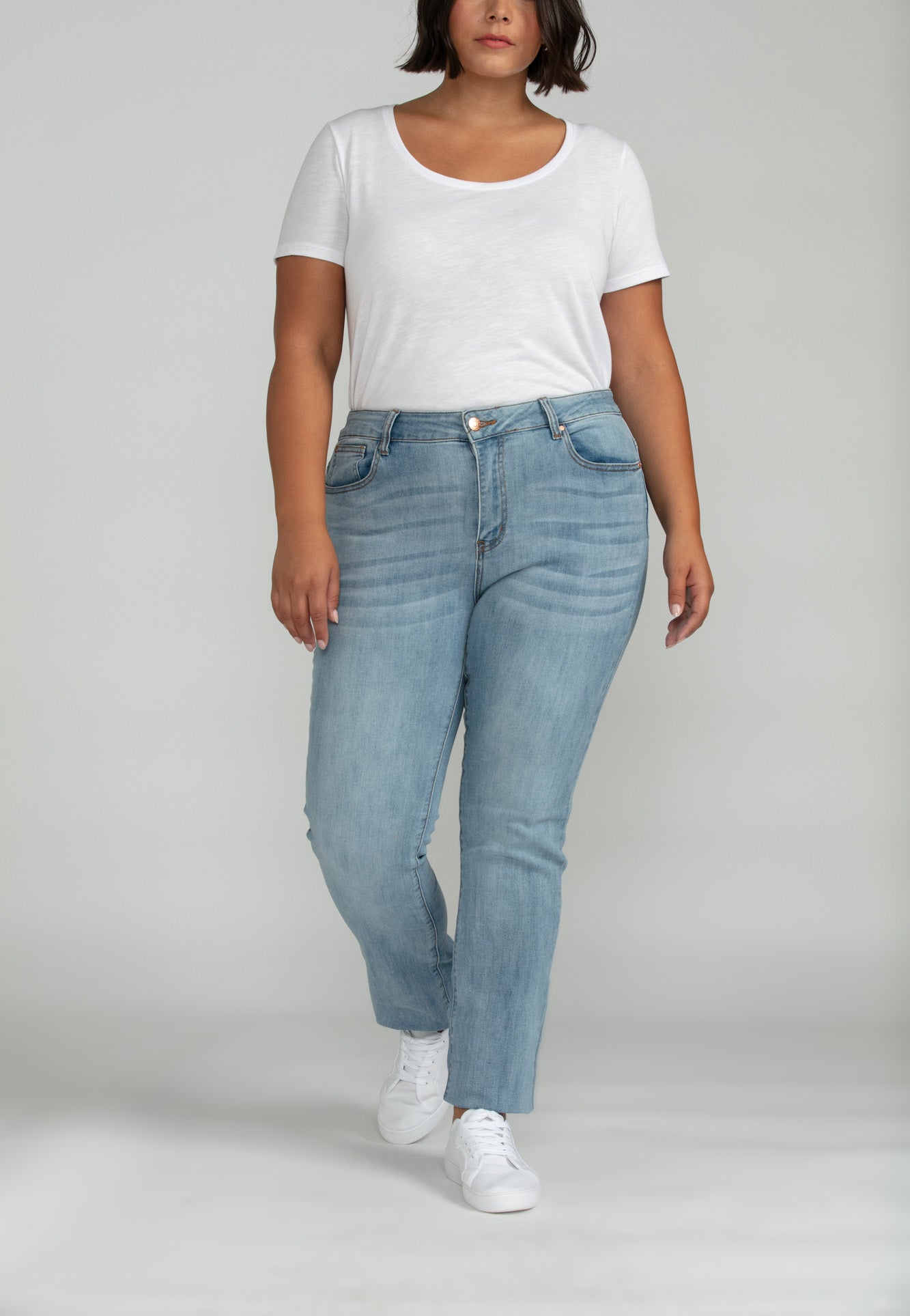 Bluberry Denim Zipper-Fly Straight leg Kiara