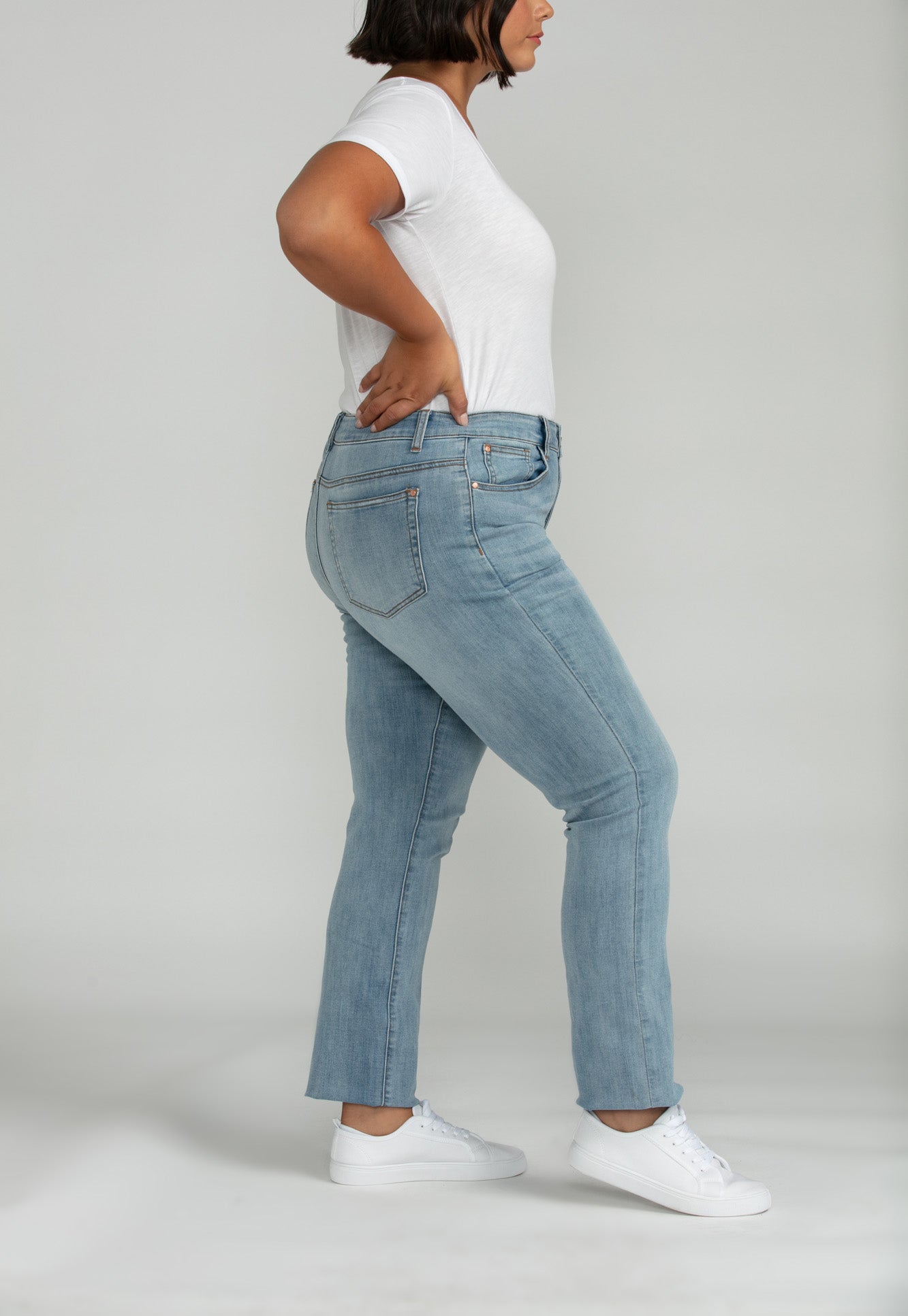 Bluberry Denim Zipper-Fly Straight leg Kiara