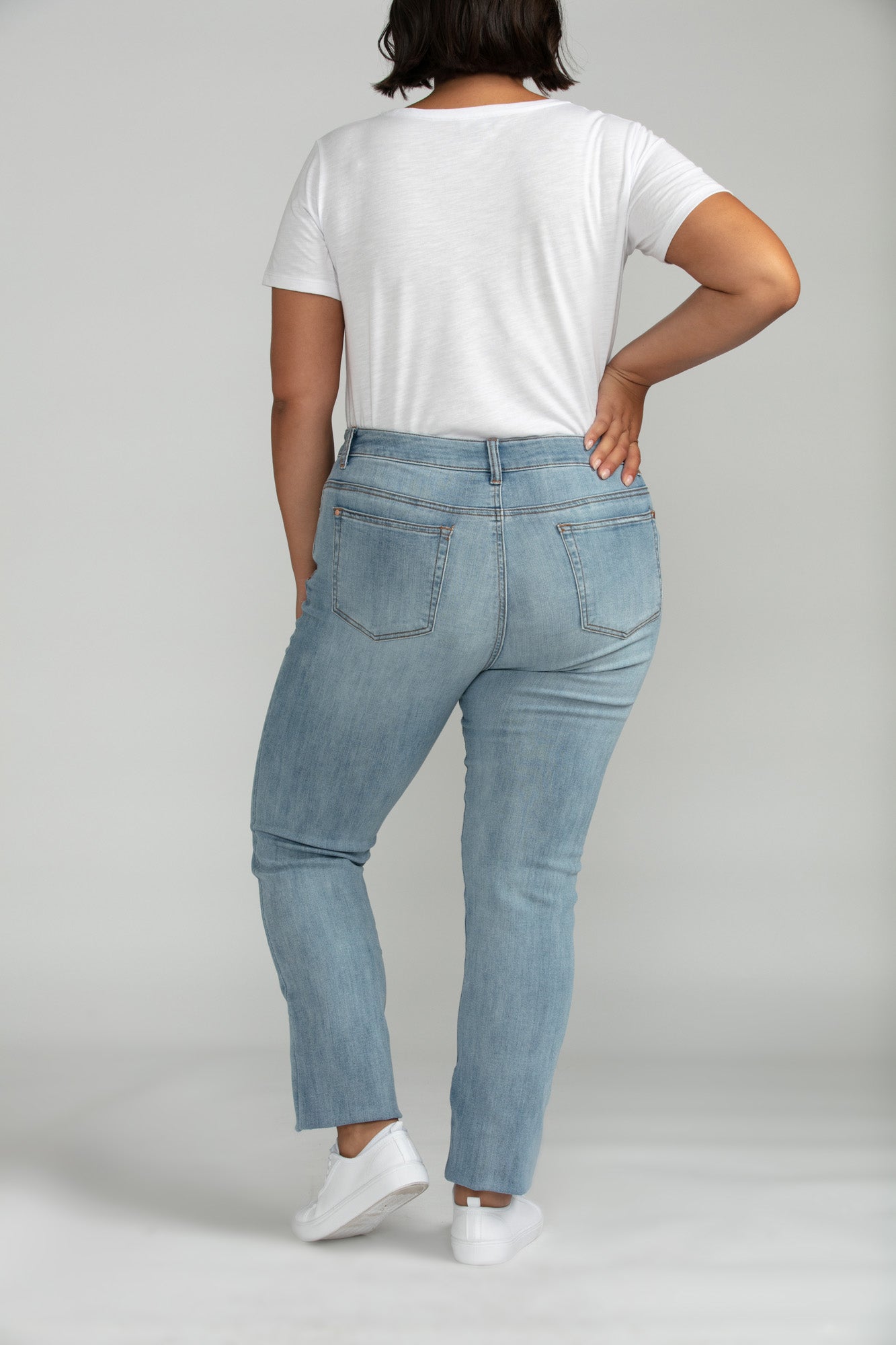 Bluberry Denim Zipper-Fly Straight leg Kiara