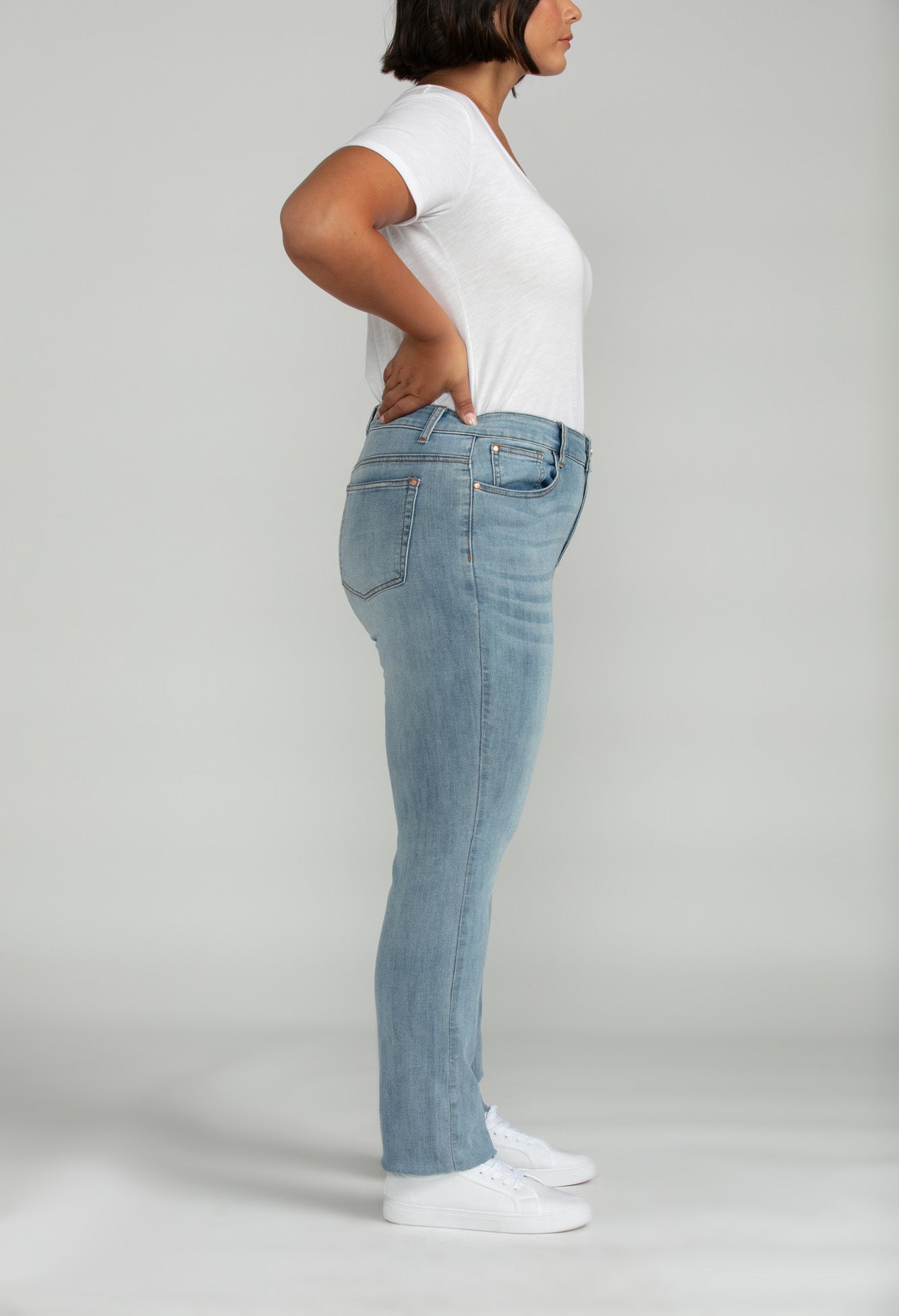 Bluberry Denim Zipper-Fly Straight leg Kiara