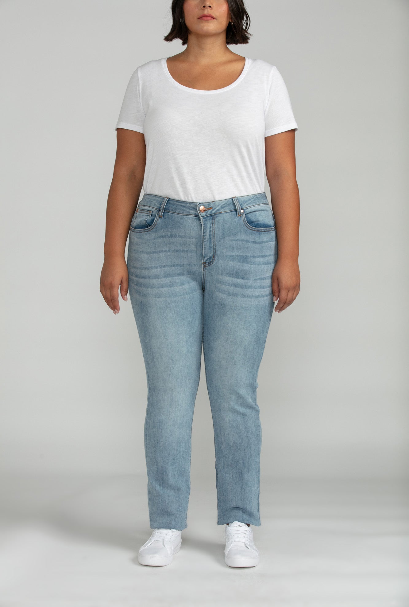 Bluberry Denim Zipper-Fly Straight leg Kiara