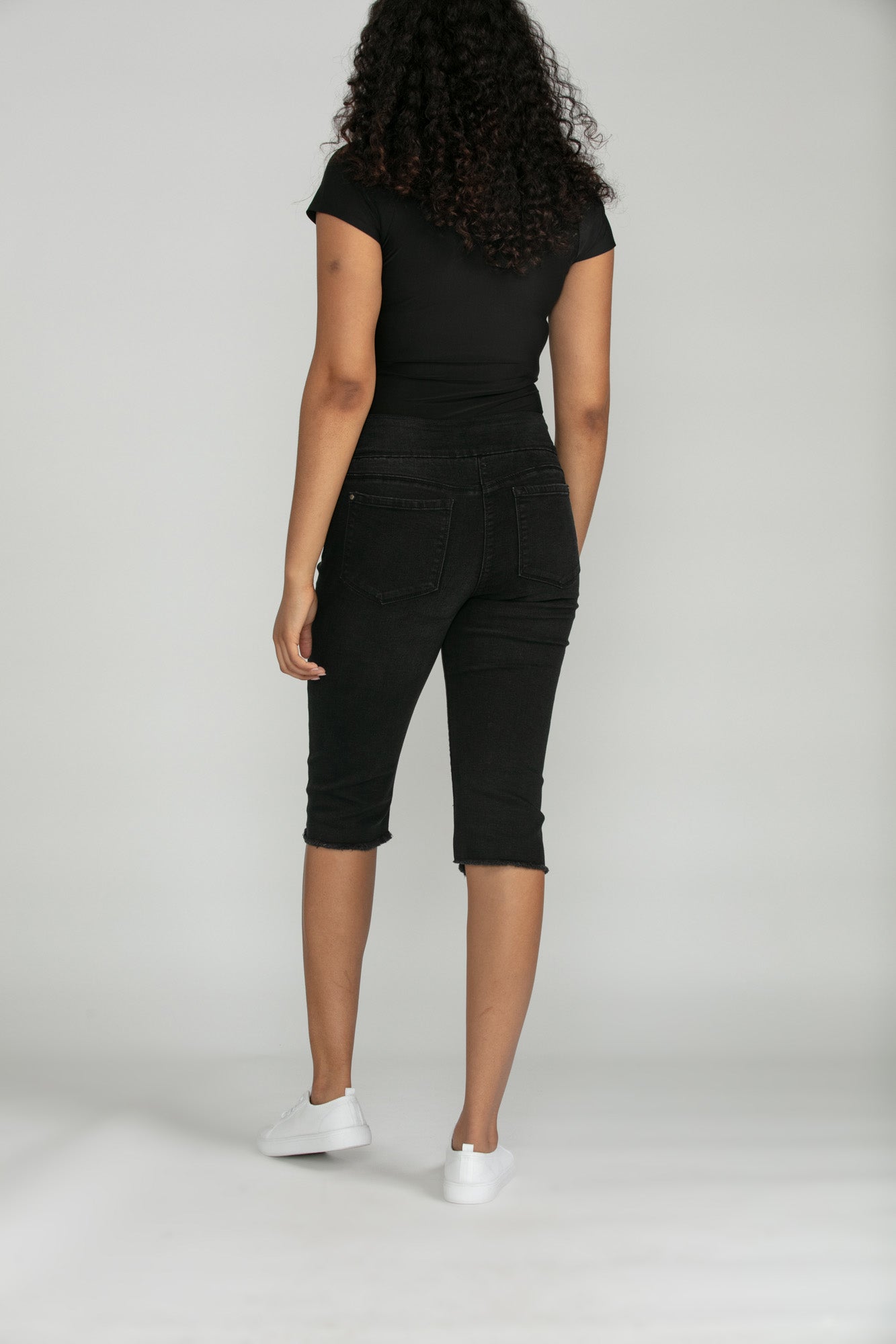 Bluberry denim Elastic Waistband Bermuda Sonja