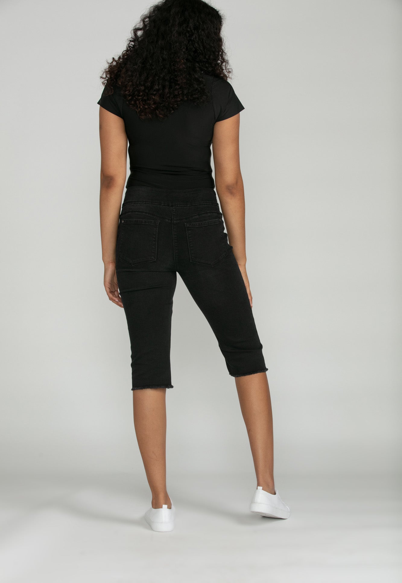 Bluberry denim Elastic Waistband Bermuda Sonja