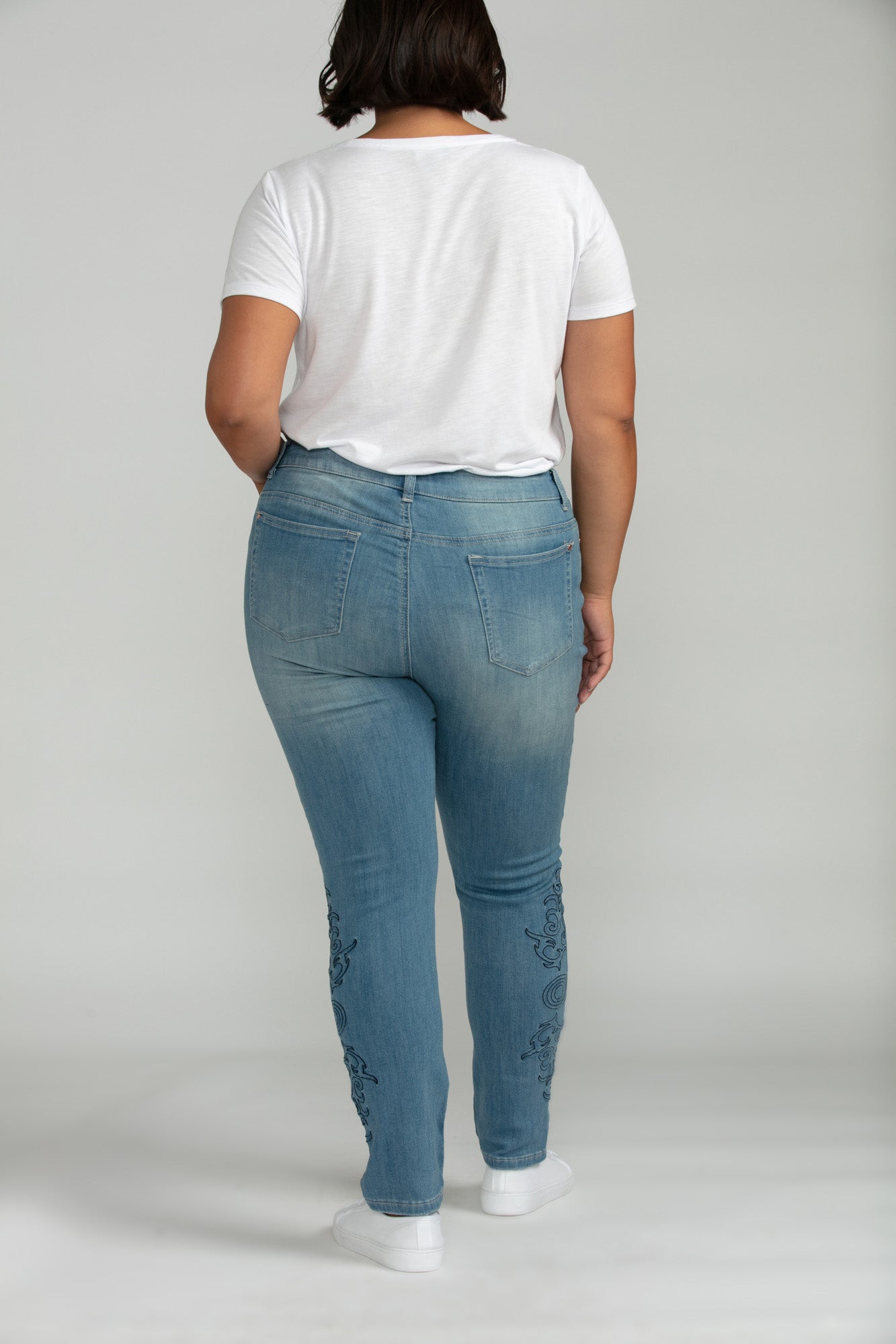 Bluberry denim Zipper-fly Ankle Length Kinley