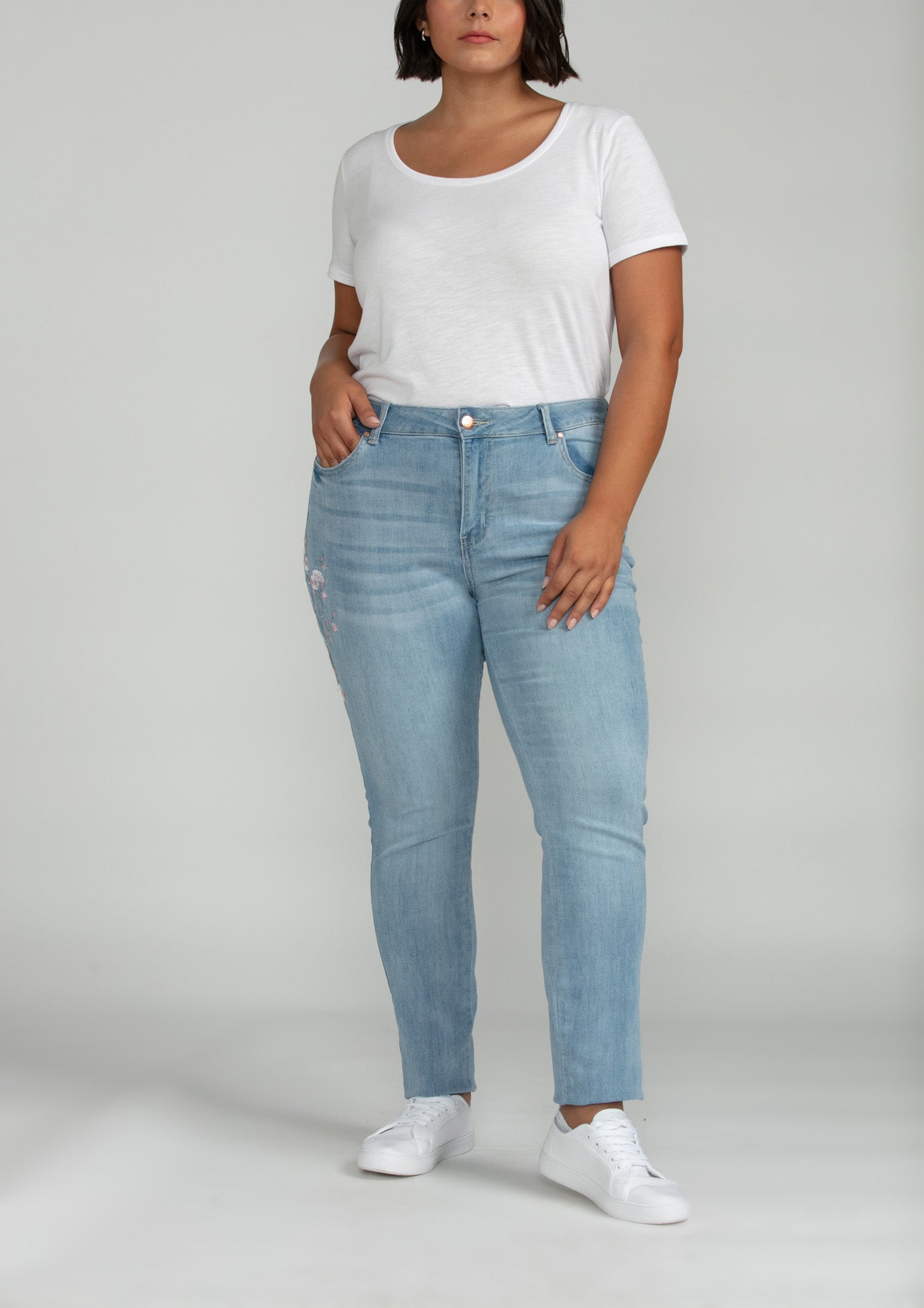 Bluberry Denim Zipper-Fly Skinny Leg Edith