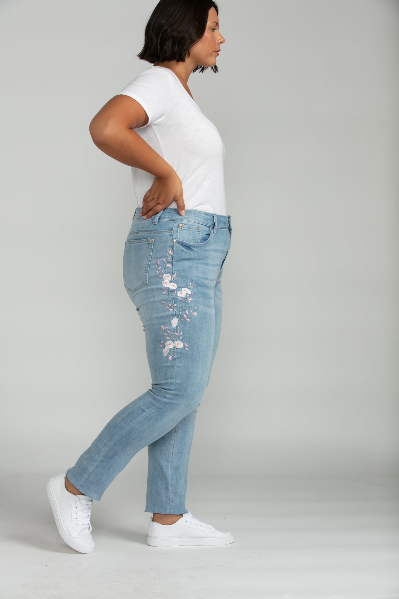 Bluberry Denim Zipper-Fly Skinny Leg Edith