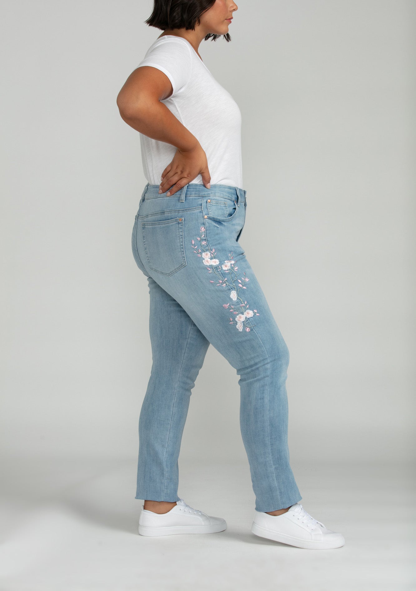 Bluberry Denim Zipper-Fly Skinny Leg Edith