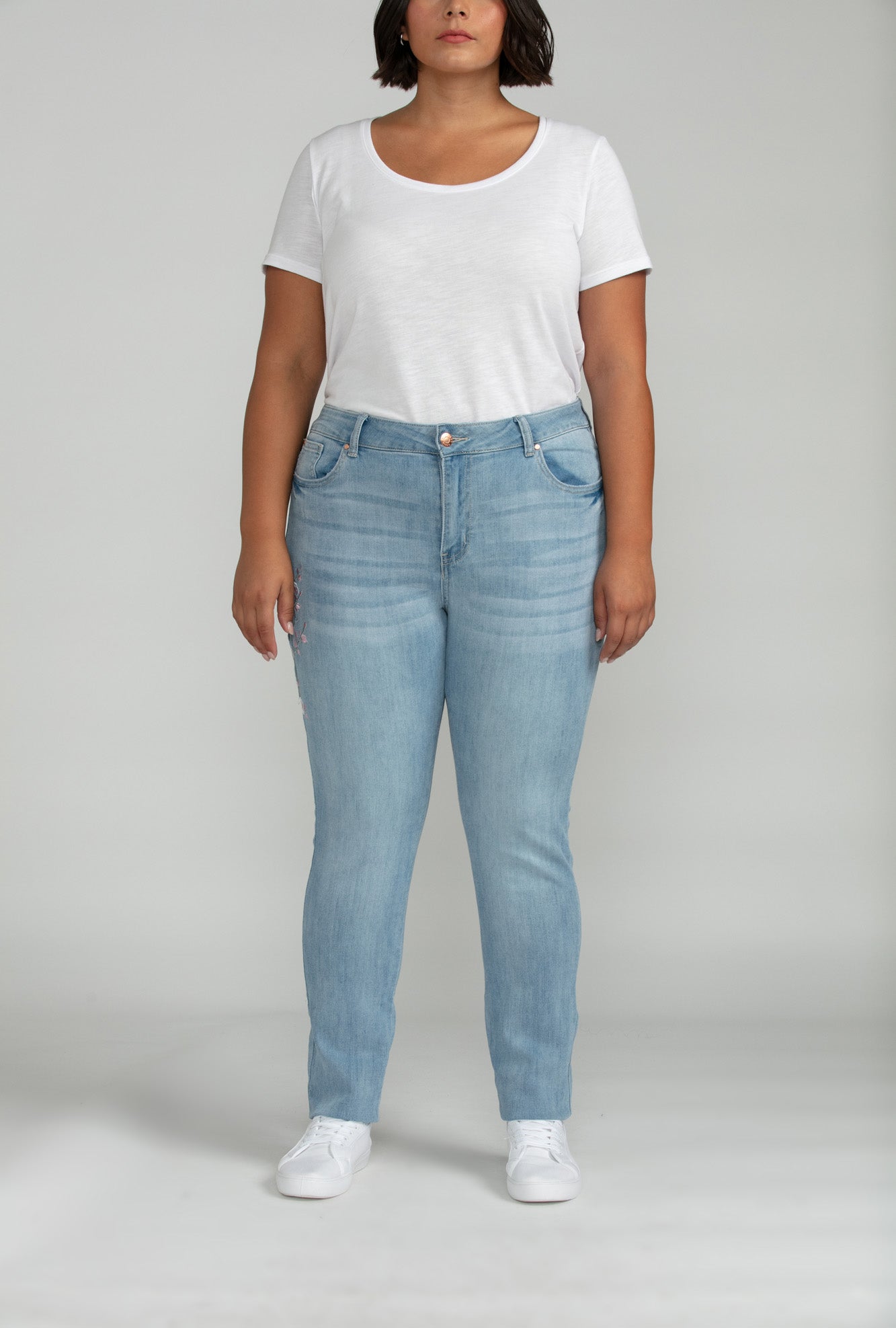 Bluberry Denim Zipper-Fly Skinny Leg Edith