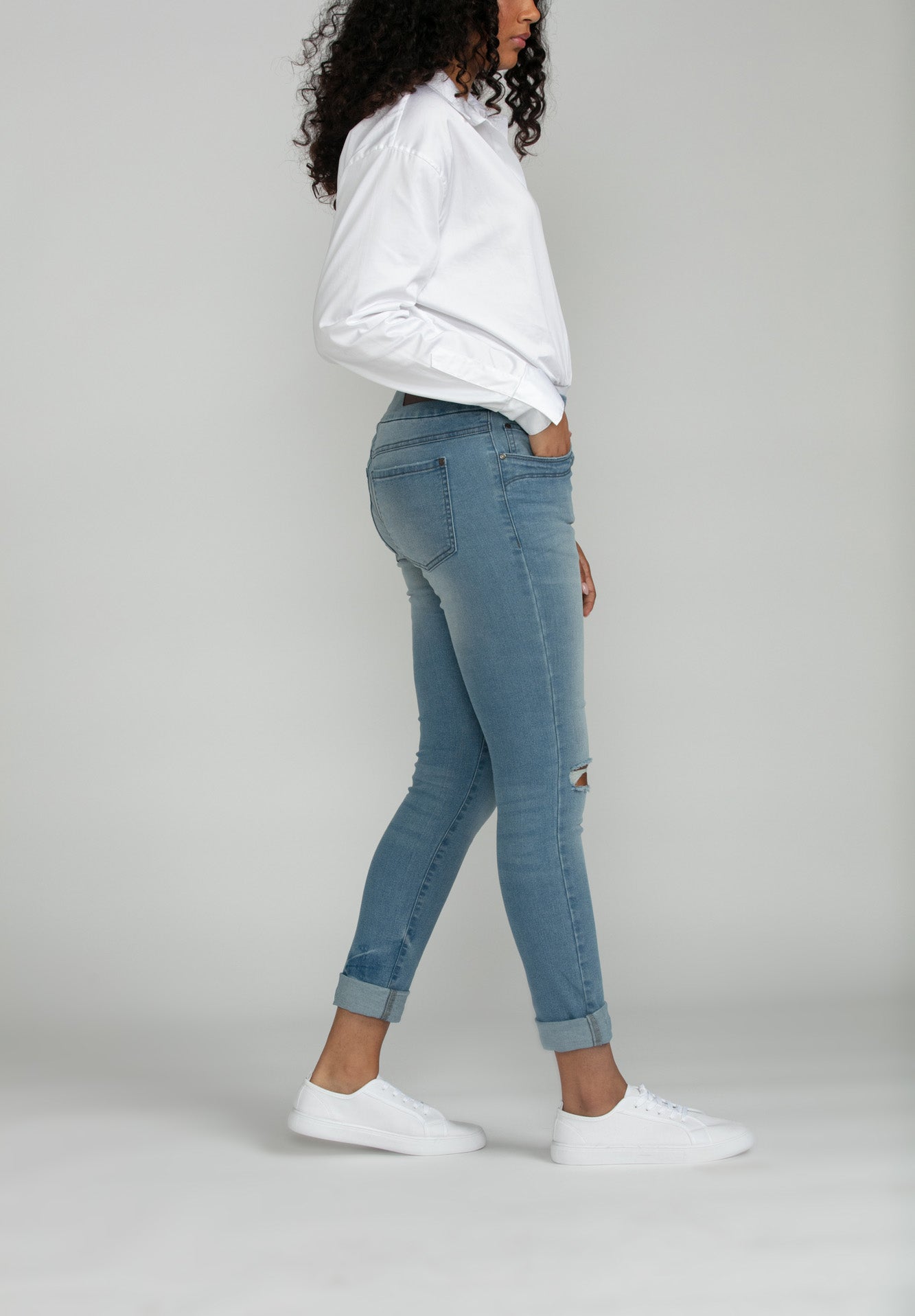 Bluberry denim Pull-On Ankle length Riley