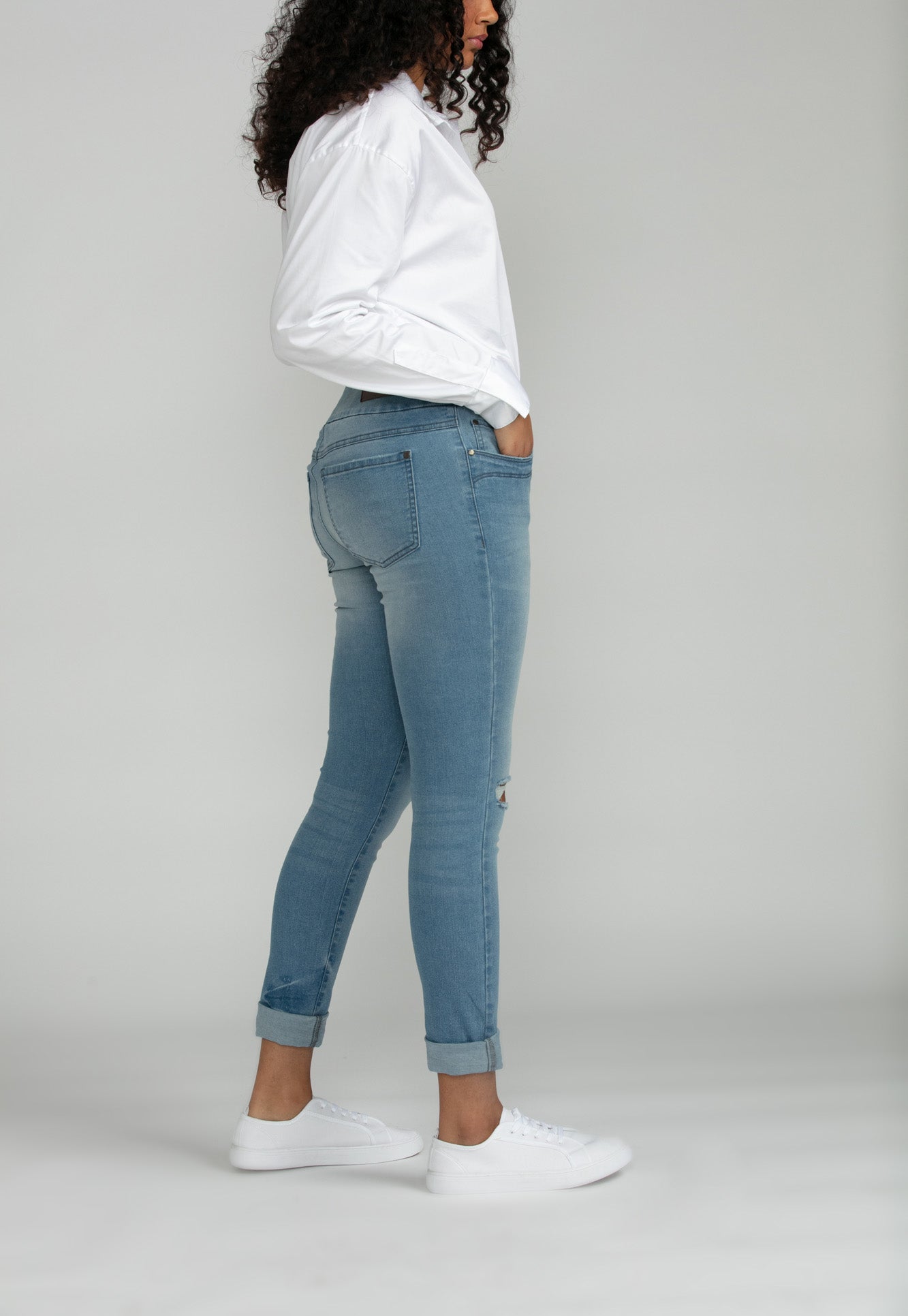 Bluberry denim Pull-On Ankle length Riley