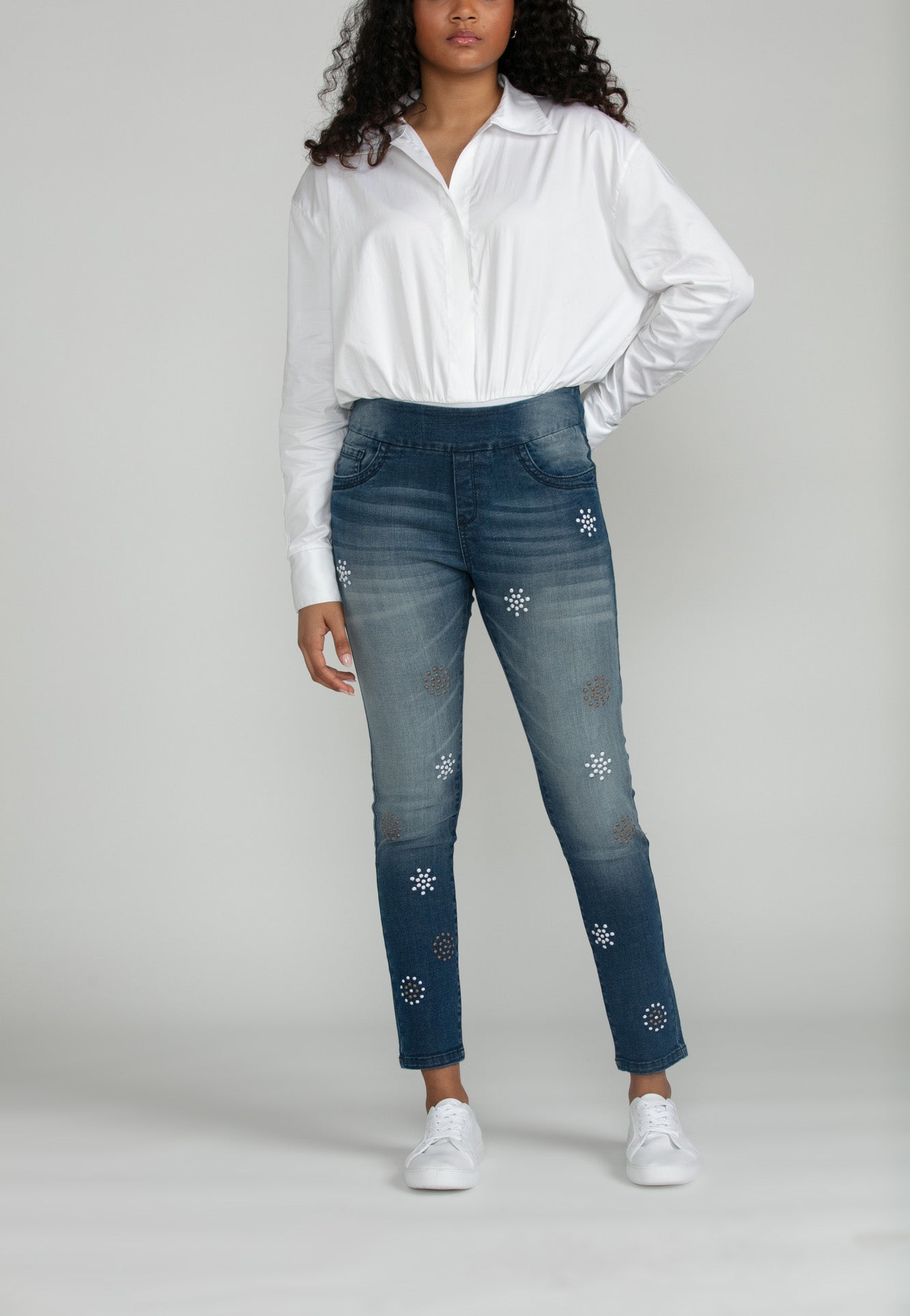 Bluberry denim Pull-On Ankle Length Mila