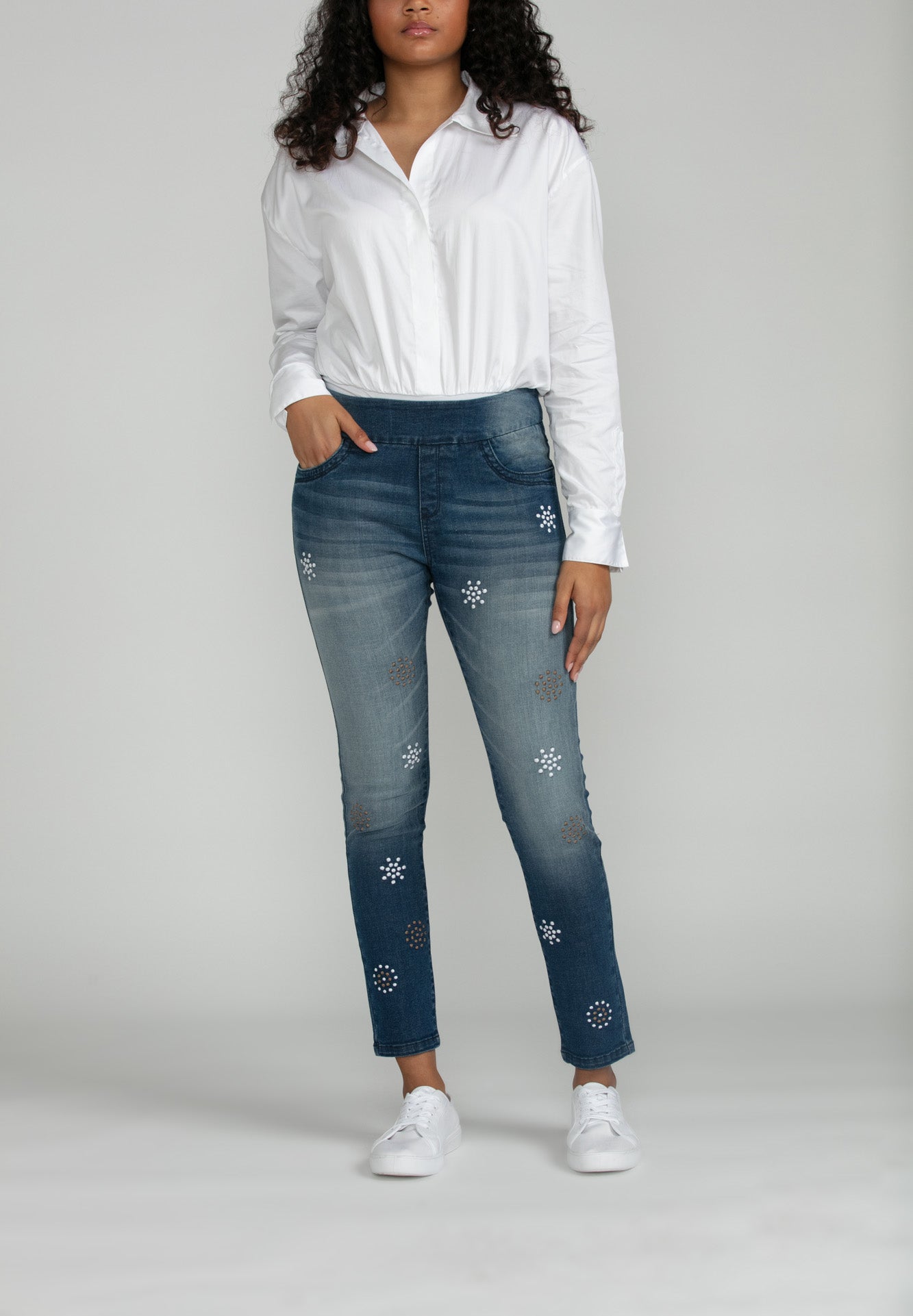 Bluberry denim Pull-On Ankle Length Mila