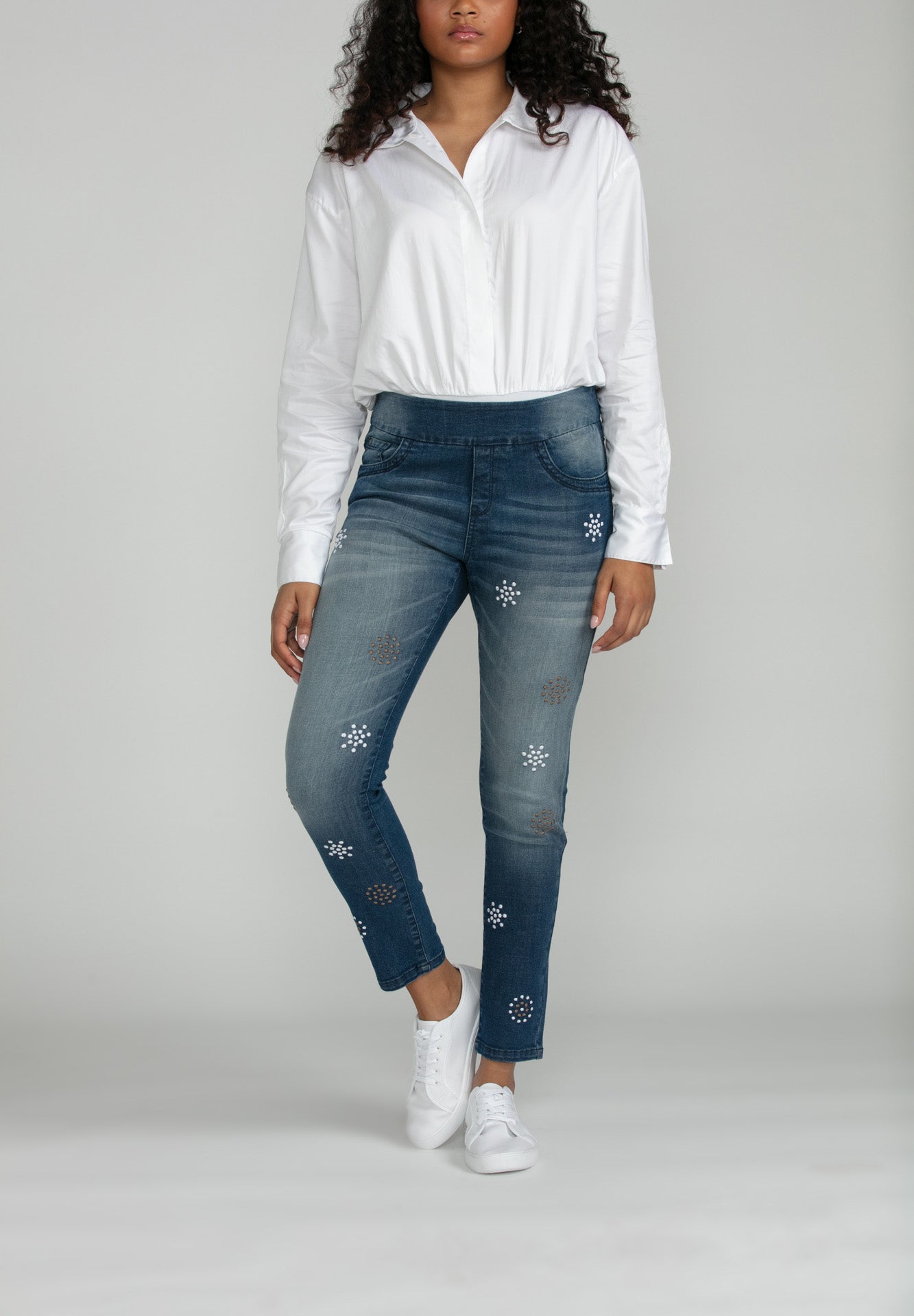 Bluberry denim Pull-On Ankle Length Mila