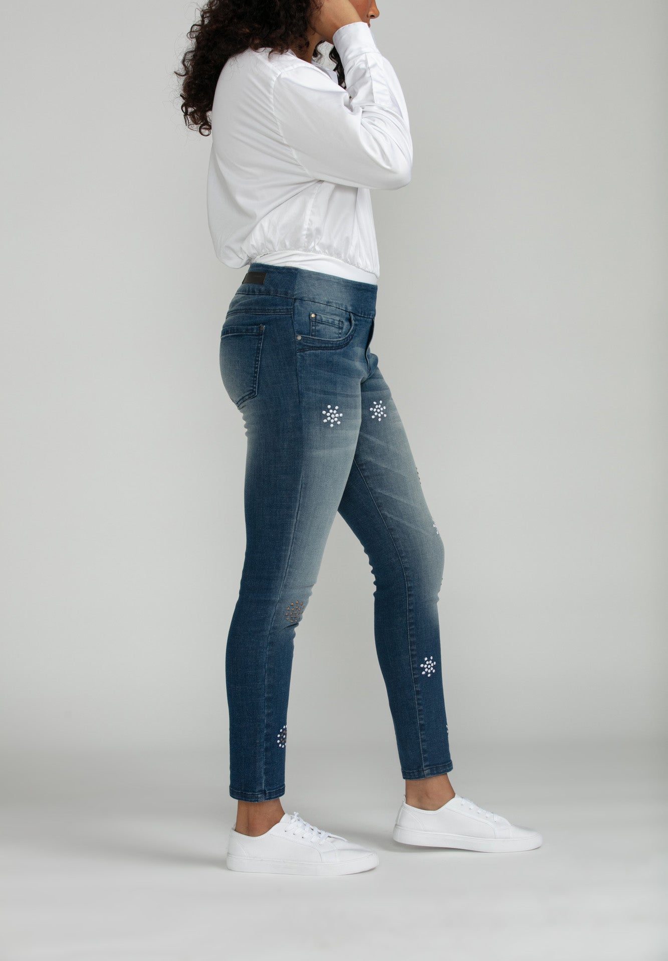 Bluberry denim Pull-On Ankle Length Mila