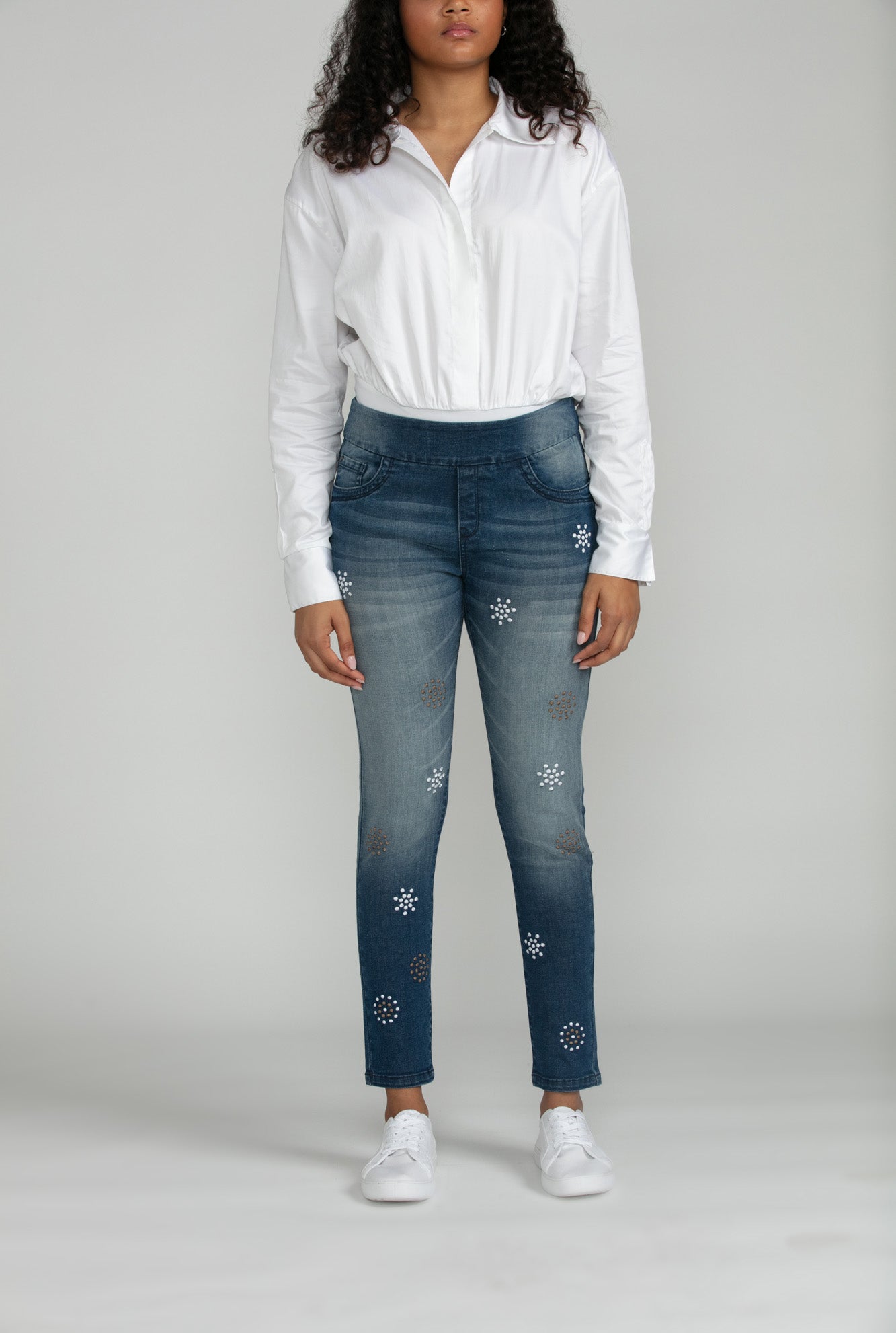 Bluberry denim Pull-On Ankle Length Mila
