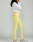 Bluberry Denim Elastic Waistband Ankle length Yellow Iris Fia