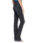 Bluberry Denim Elastic Waistband Straight Leg Lily