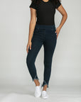 Bluberry denim Elastic Waistband Capri Palmer