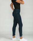 Bluberry denim Elastic Waistband Capri Palmer