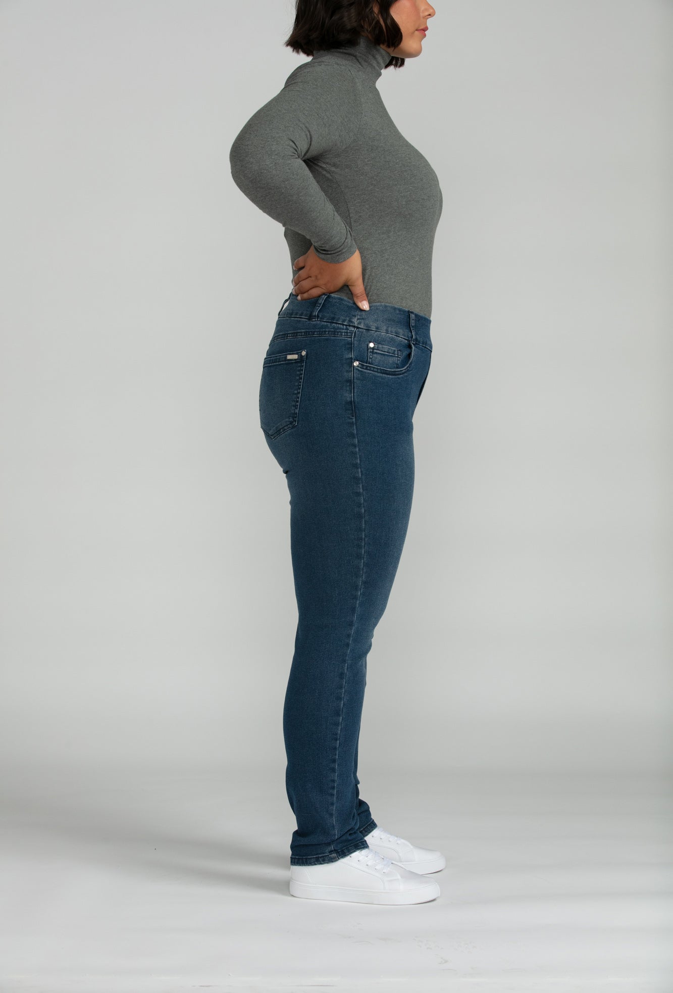 Bluberry Denim Pull-On Straight leg Medium Wash