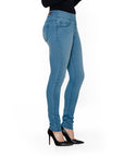 Bluberry Denim Pull-On Waistband Slim Leg Light Wash
